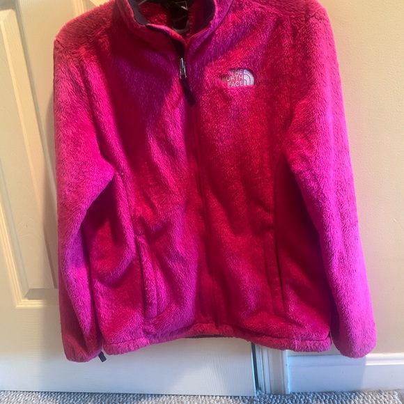 NORTH FACE OSITO HOT PINK FUZZY FULL ZIP JACKET - Picture 2 of 6
